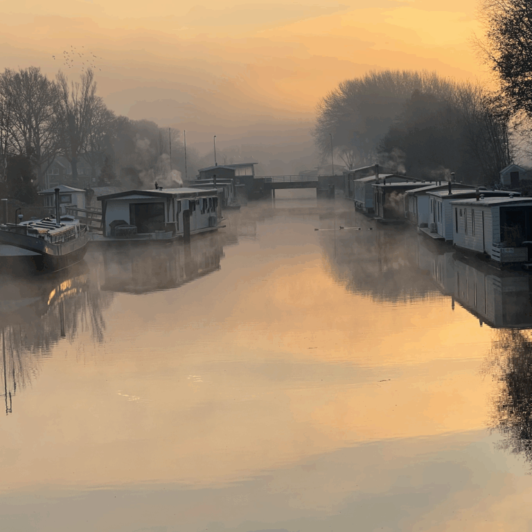 Wonen op een boot in de winter